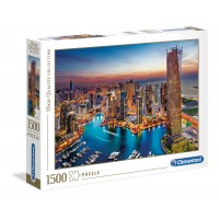 Puzzle Clementoni, High Quality Collection - Dubai Marina, 1500 piese, dimensiuni 84 x 59 cm